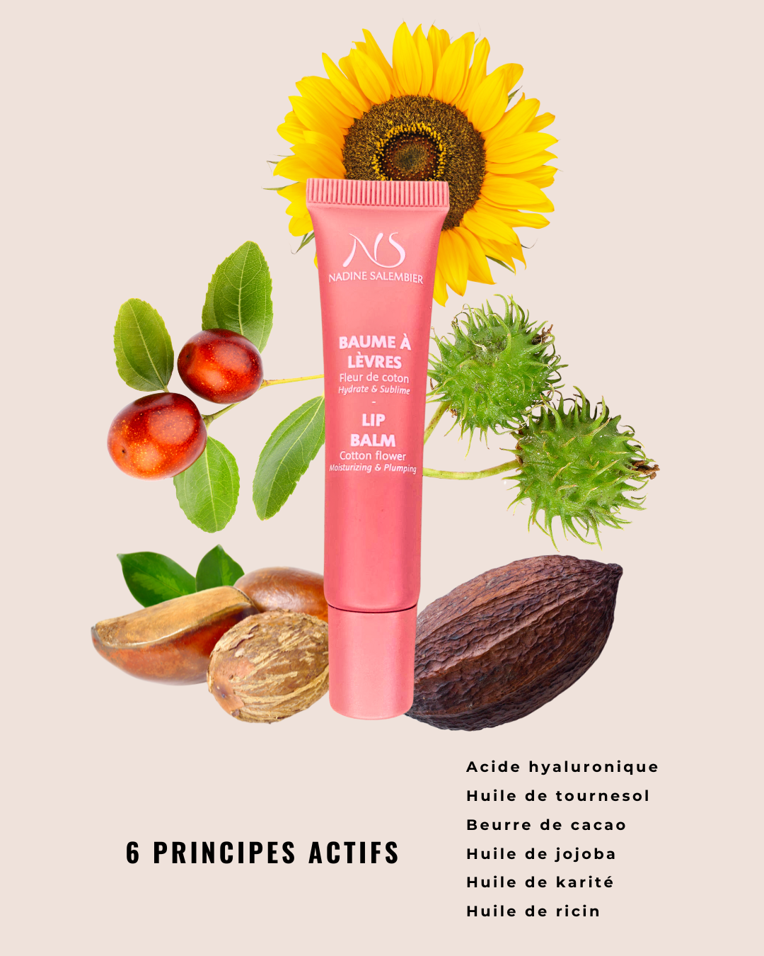 Cotton Flower scented lip balm