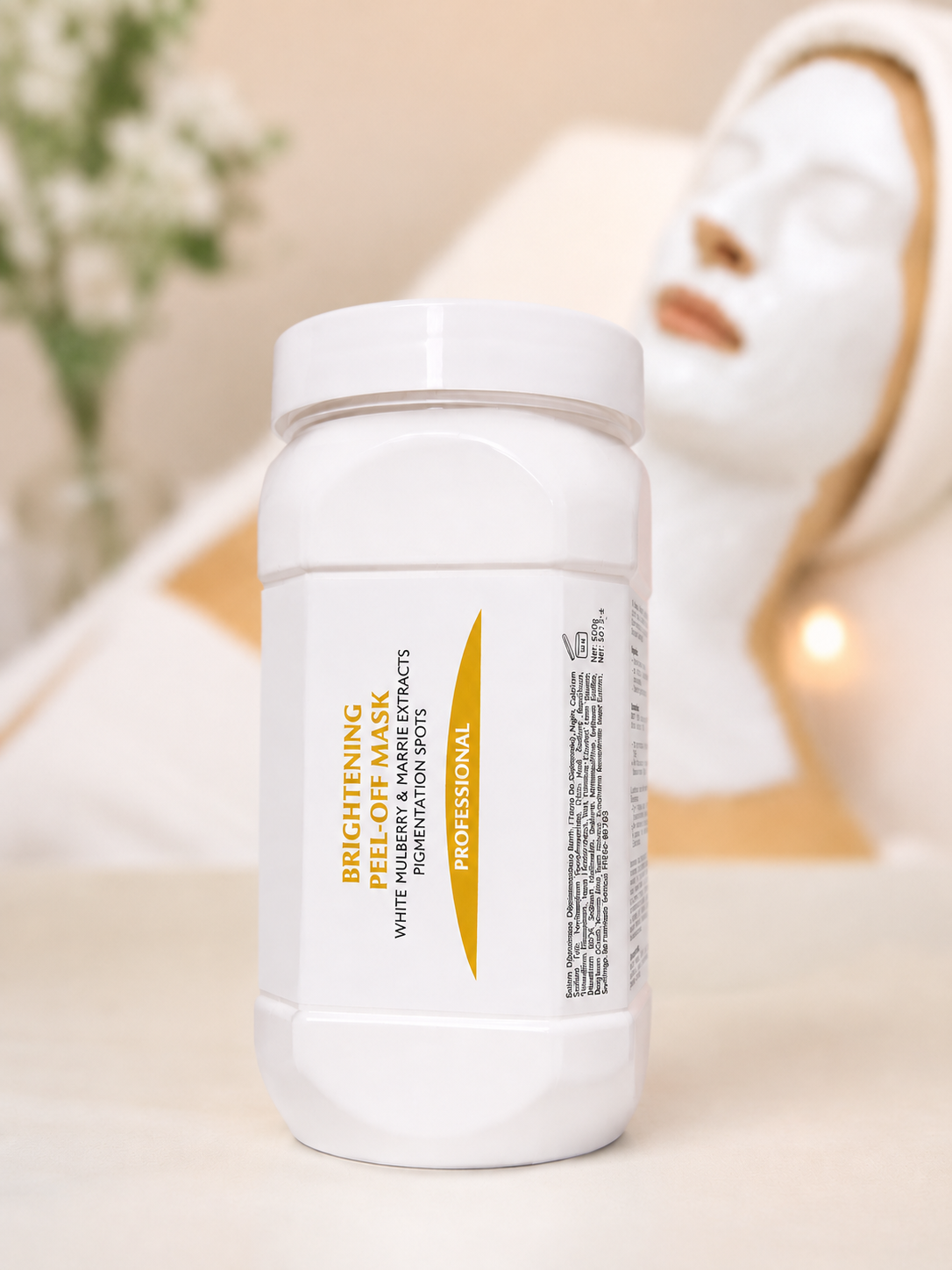 masque peel off poudre eclaircissant visage